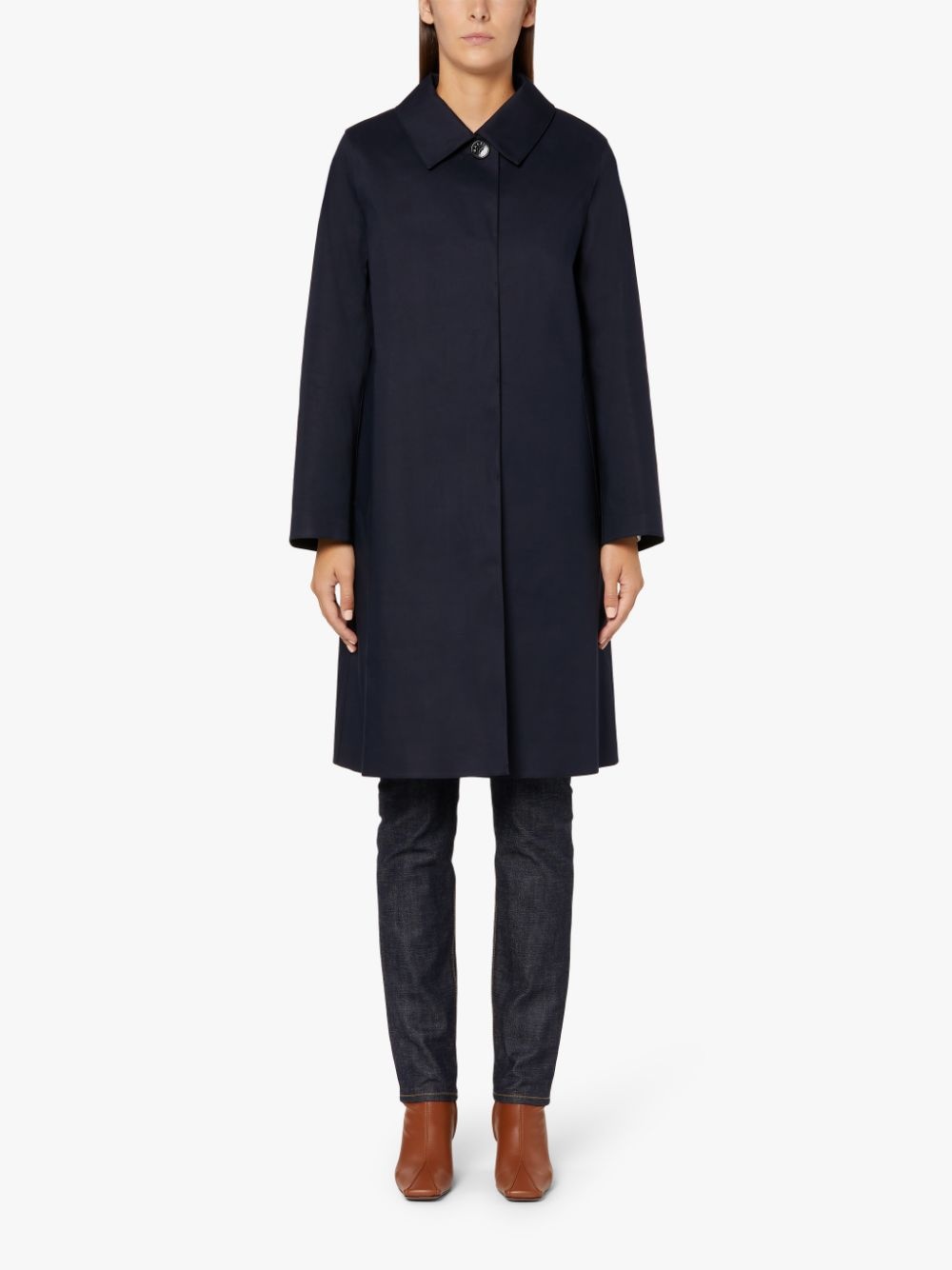 BANTON NAVY BONDED COTTON COAT | LR-1032 - 3