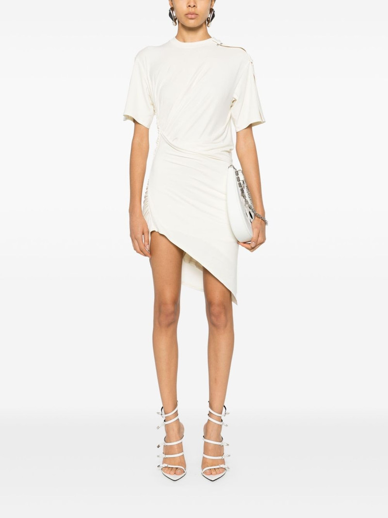 MUGLER pierced draped T-shirt dress outlook