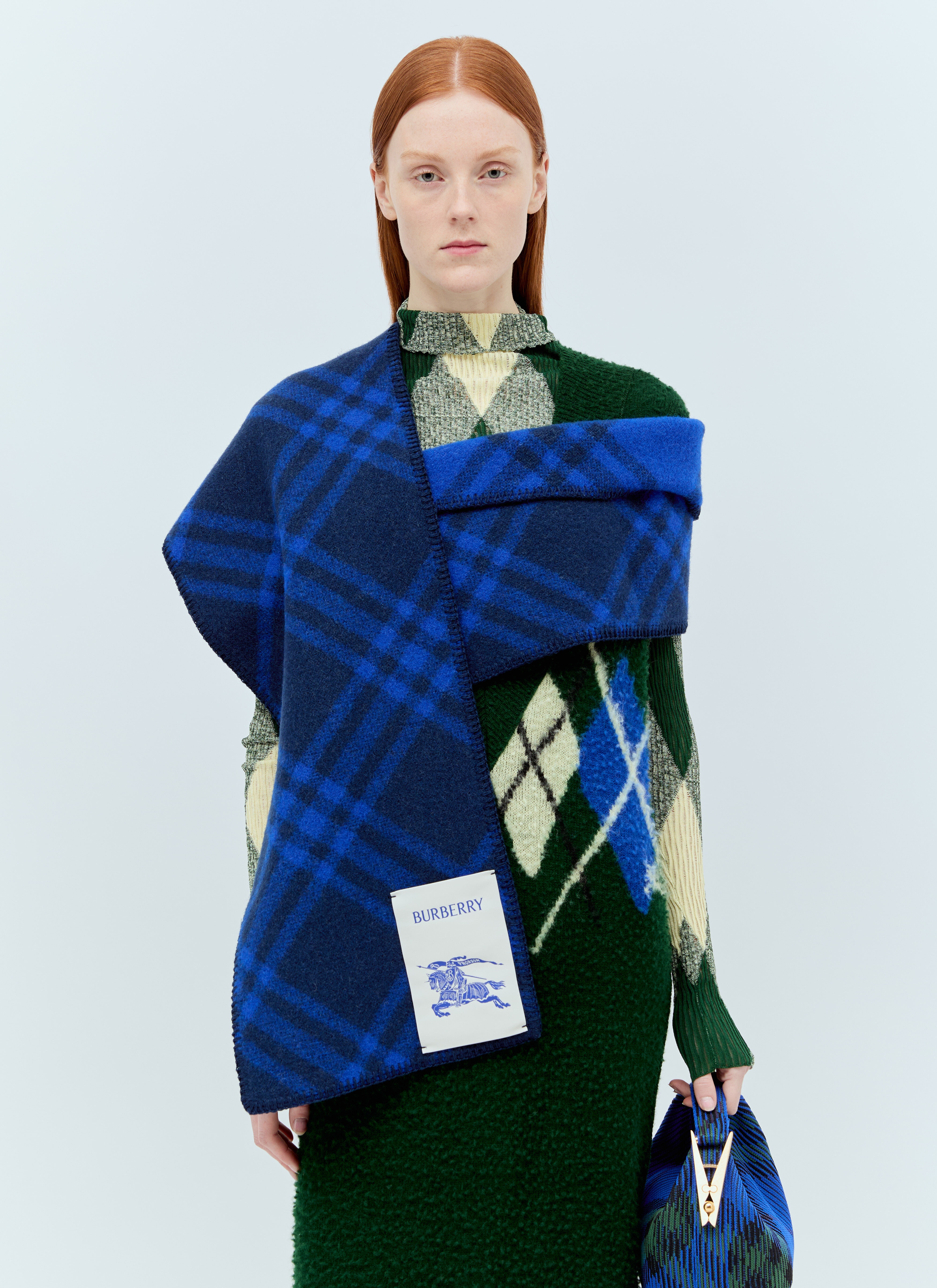 Burberry Check Wool Scarf | lncc | REVERSIBLE
