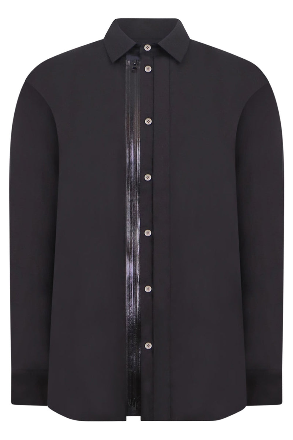 ZIP SHIRT L/SL | BLACK - 1