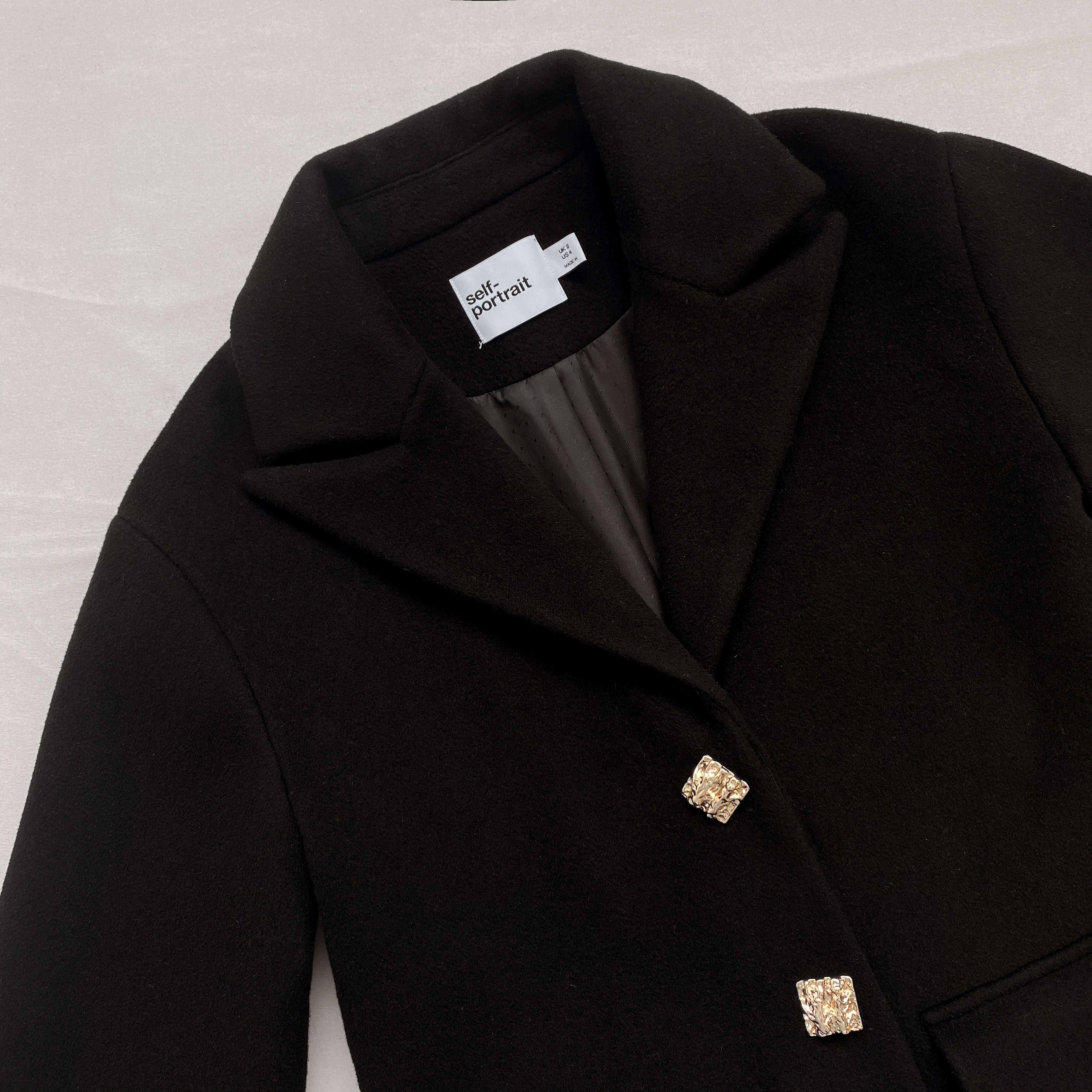 Black Wool Coat - 4