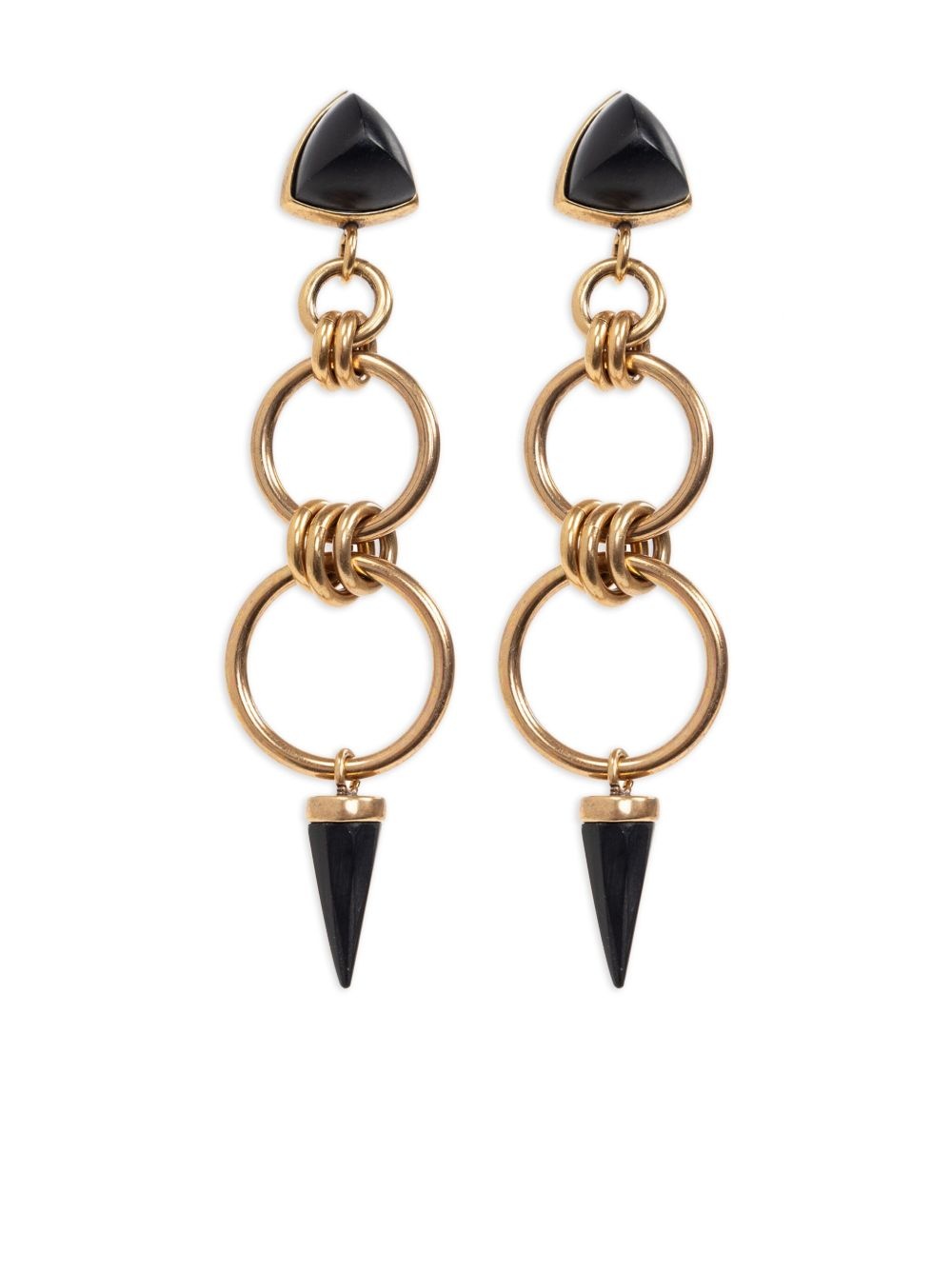 engraved logo earrings - 1
