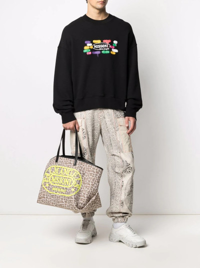 Palm Angels x Missoni monogram cabas tote bag outlook