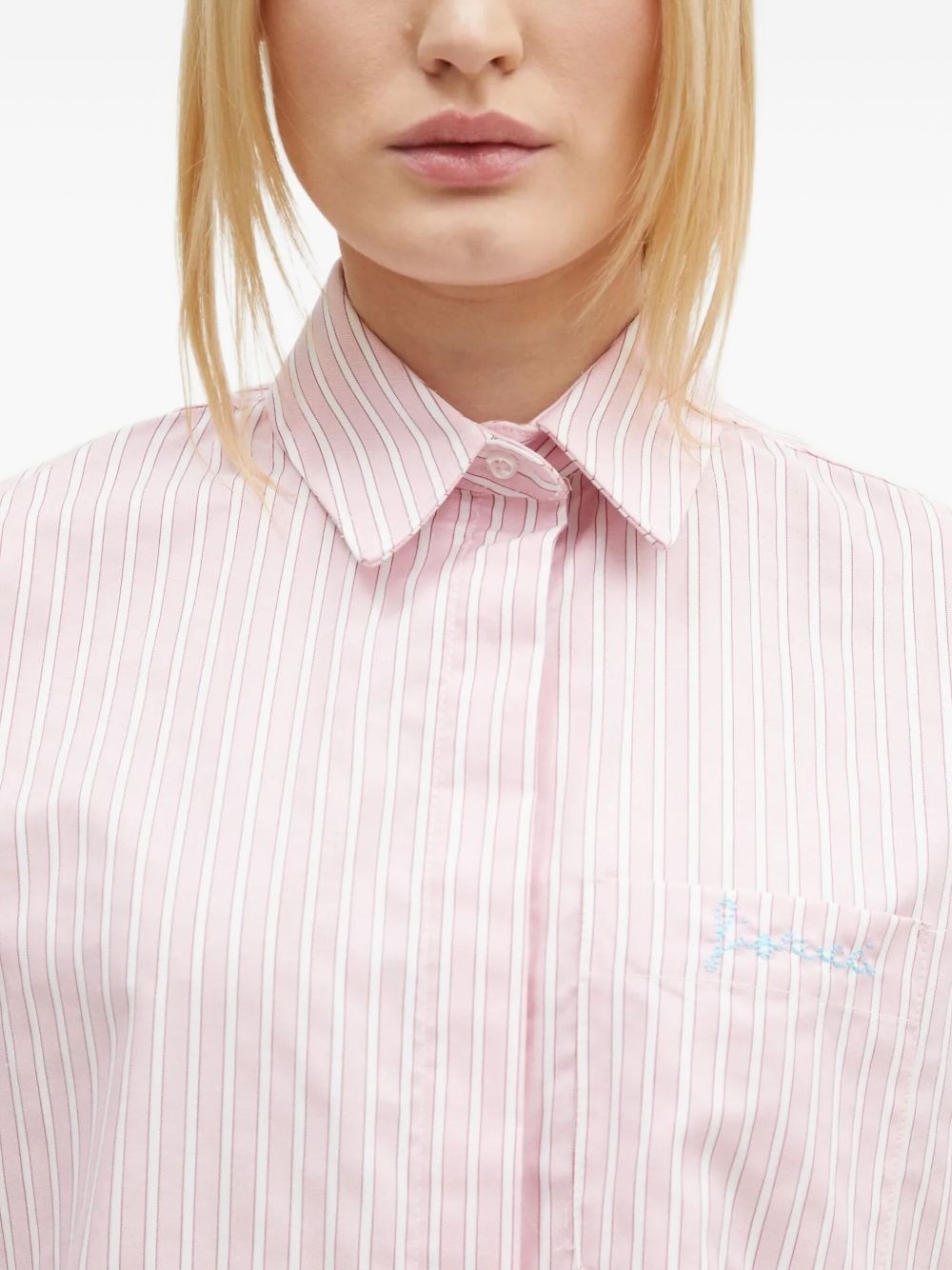 striped balloon-sleeve shirt - 5
