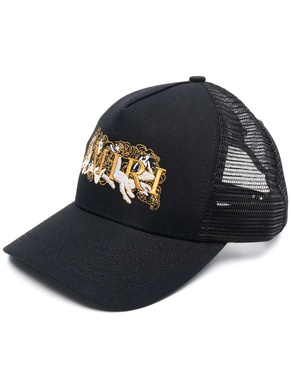 logo-print mesh-panelled cap - 1