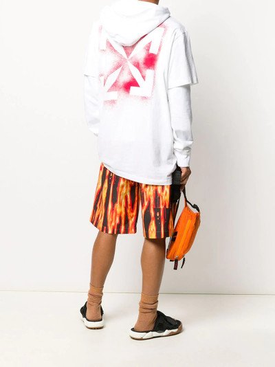 Off-White Stencil Arrow print layered-look hoodie outlook