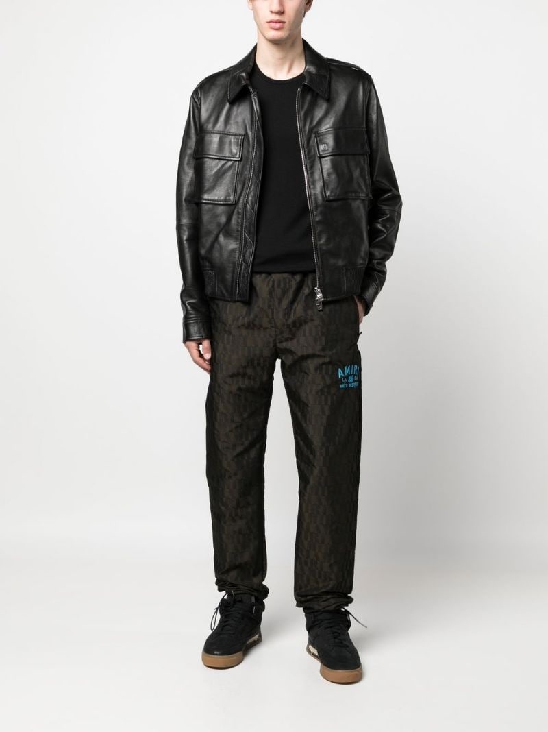 logo-embroidered jacquard track pants - 2