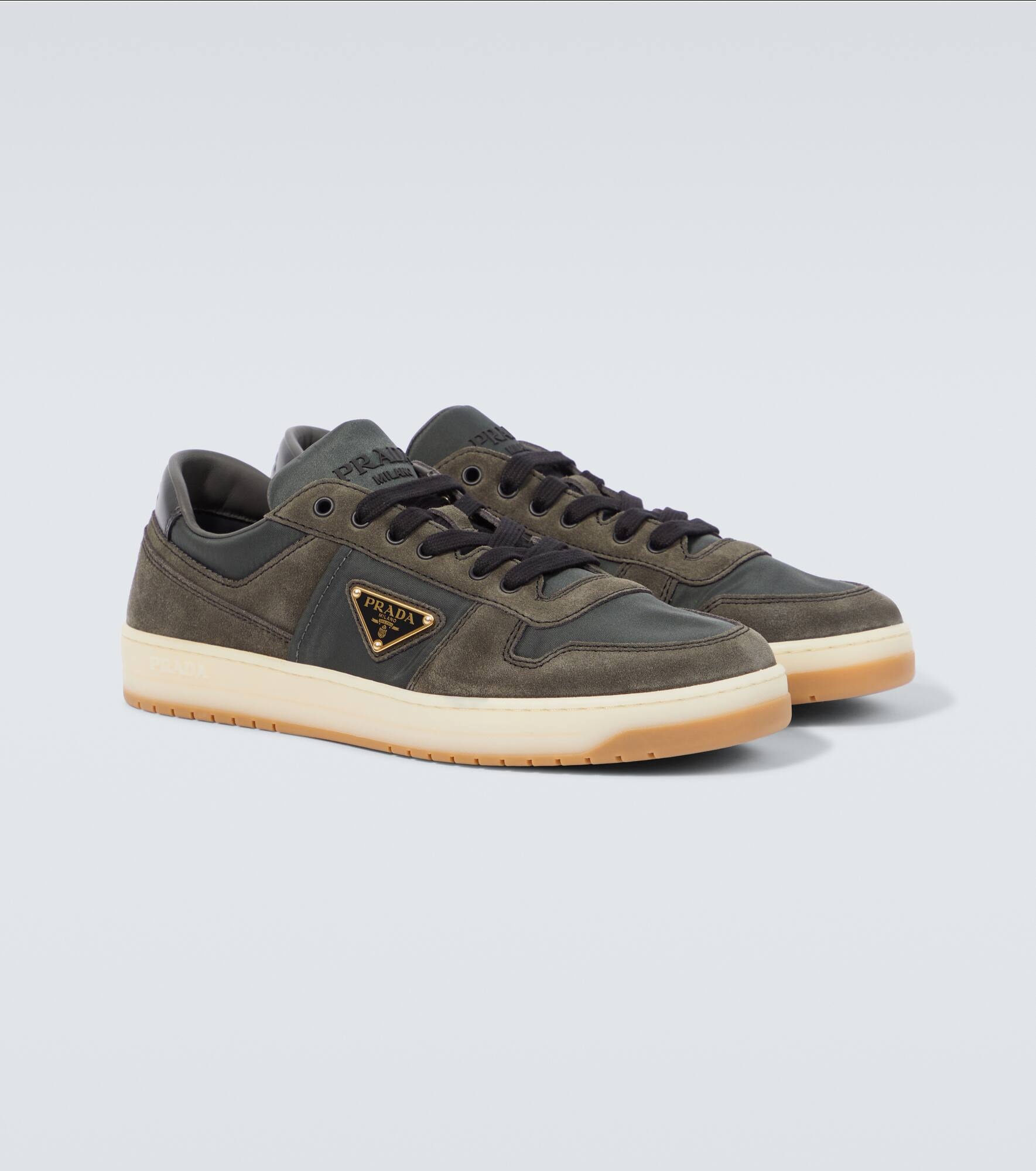 Re-Nylon and suede sneakers - 5