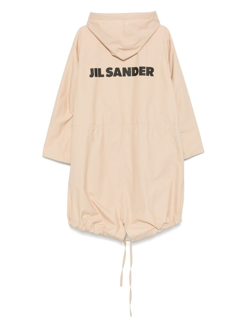 Jil Sander logo-print coat outlook