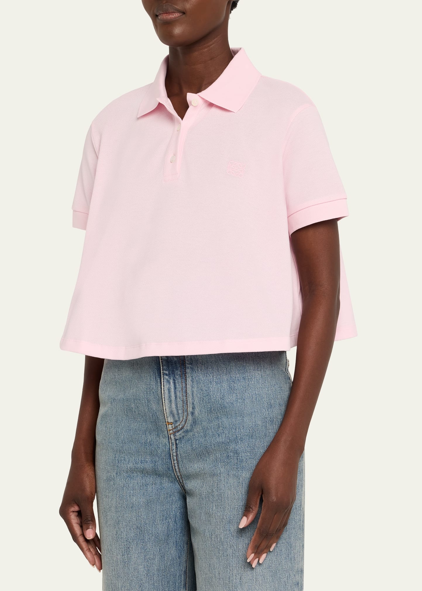 Short-Sleeve Trapeze Polo Top - 4