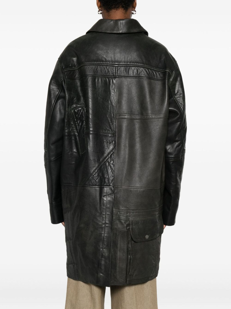 leather single-breasted coat 4