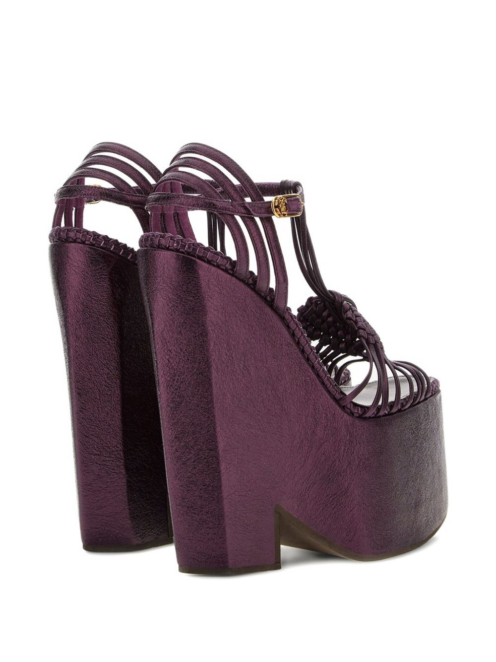 knotted platform sandals - 4