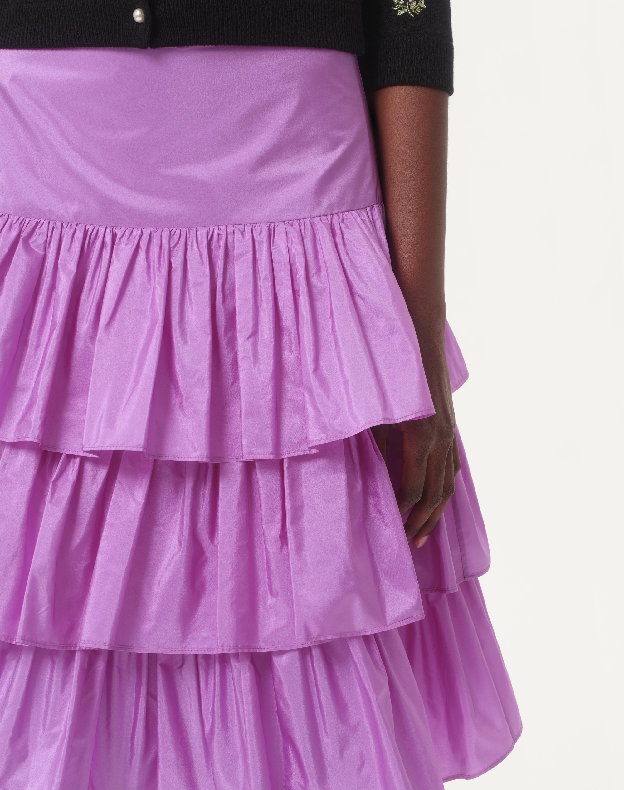 RUFFLED TAFFETA SKIRT - 4