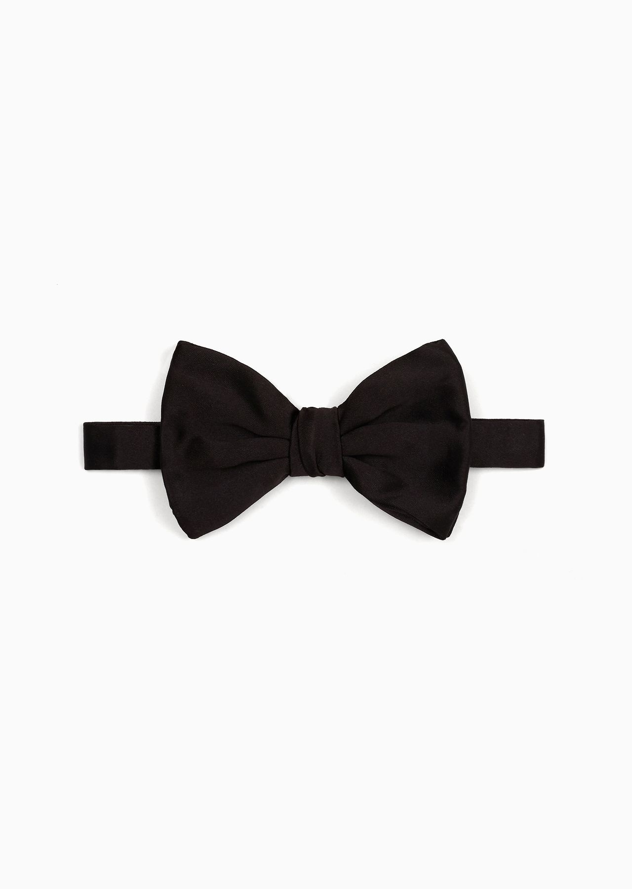 Large, pure silk knotted bow tie - 1