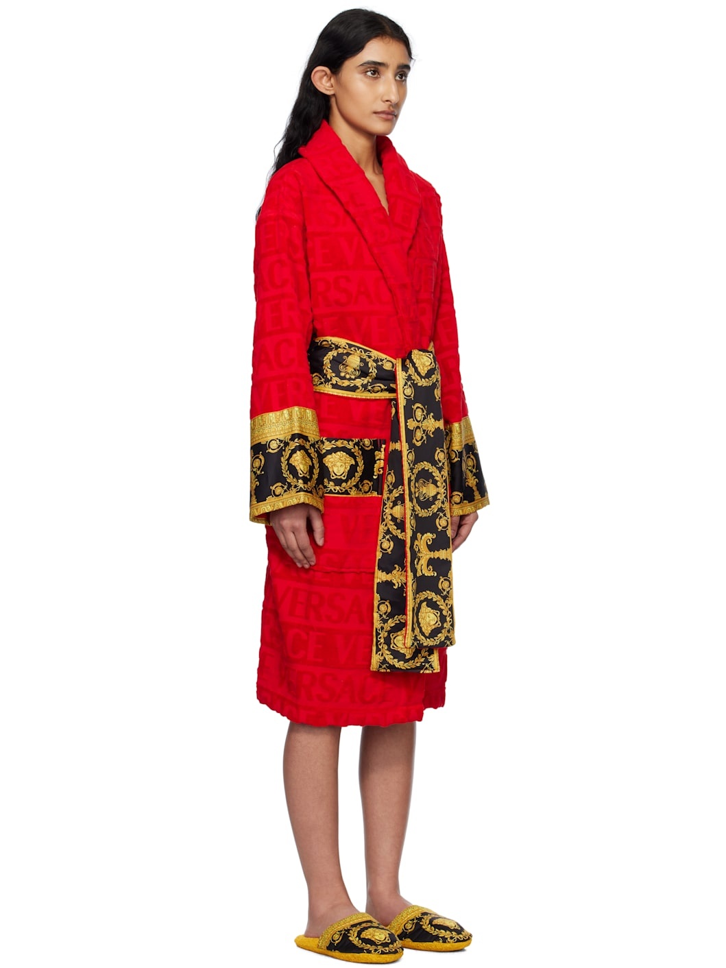 Red 'I Heart Baroque' Bathrobe - 2