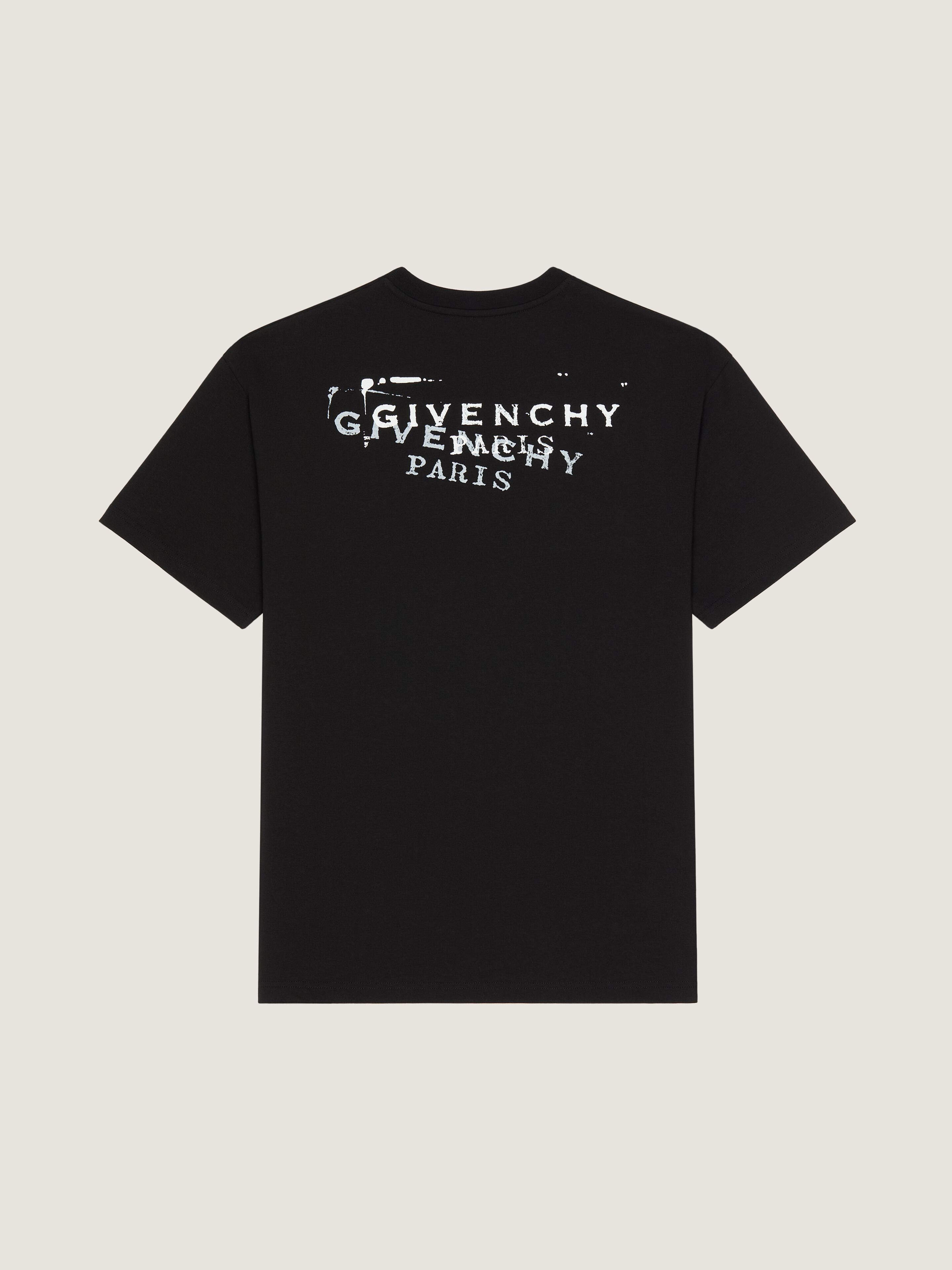 T-SHIRT IN COTTON WITH GIVENCHY STAMP PRINT - 2