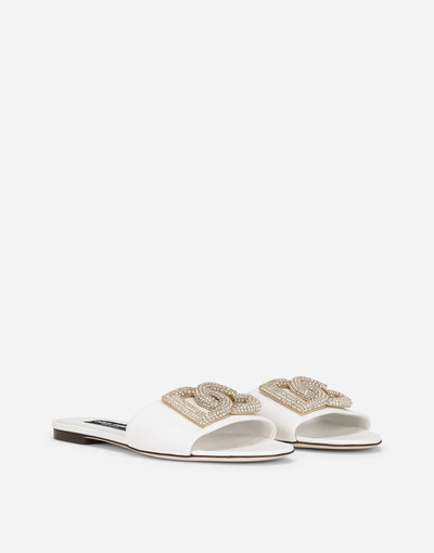 Dolce & Gabbana Calfskin sliders with DG logo outlook