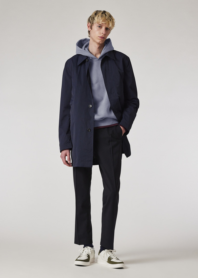 Steel Grey Cotton-Blend 'Broad Stripe Zebra' Hoodie 5