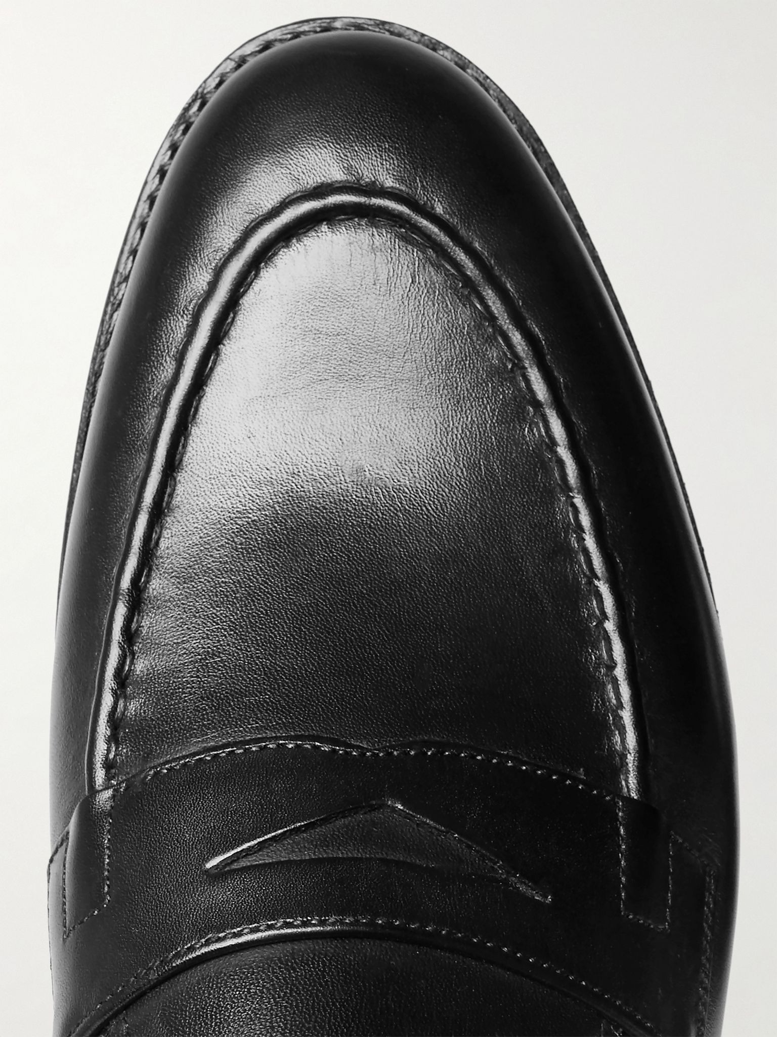 Lloyd Leather Penny Loafers Black - 6