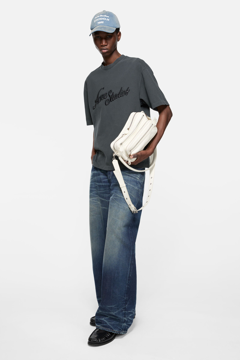 Acne Studios Logo t-shirt - Relaxed fit - Faded black outlook