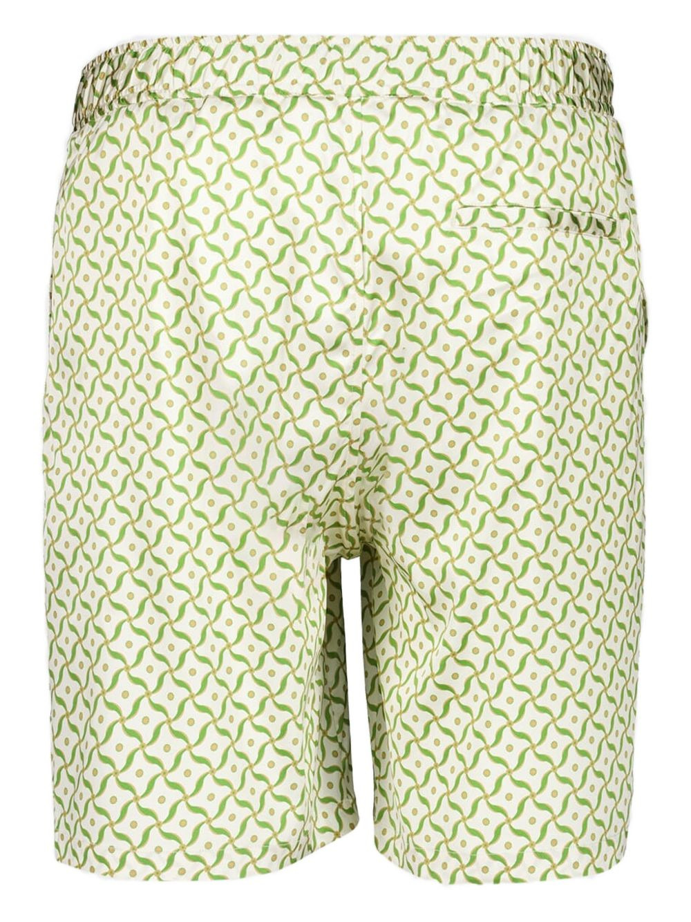 lotus print silk shorts - 2
