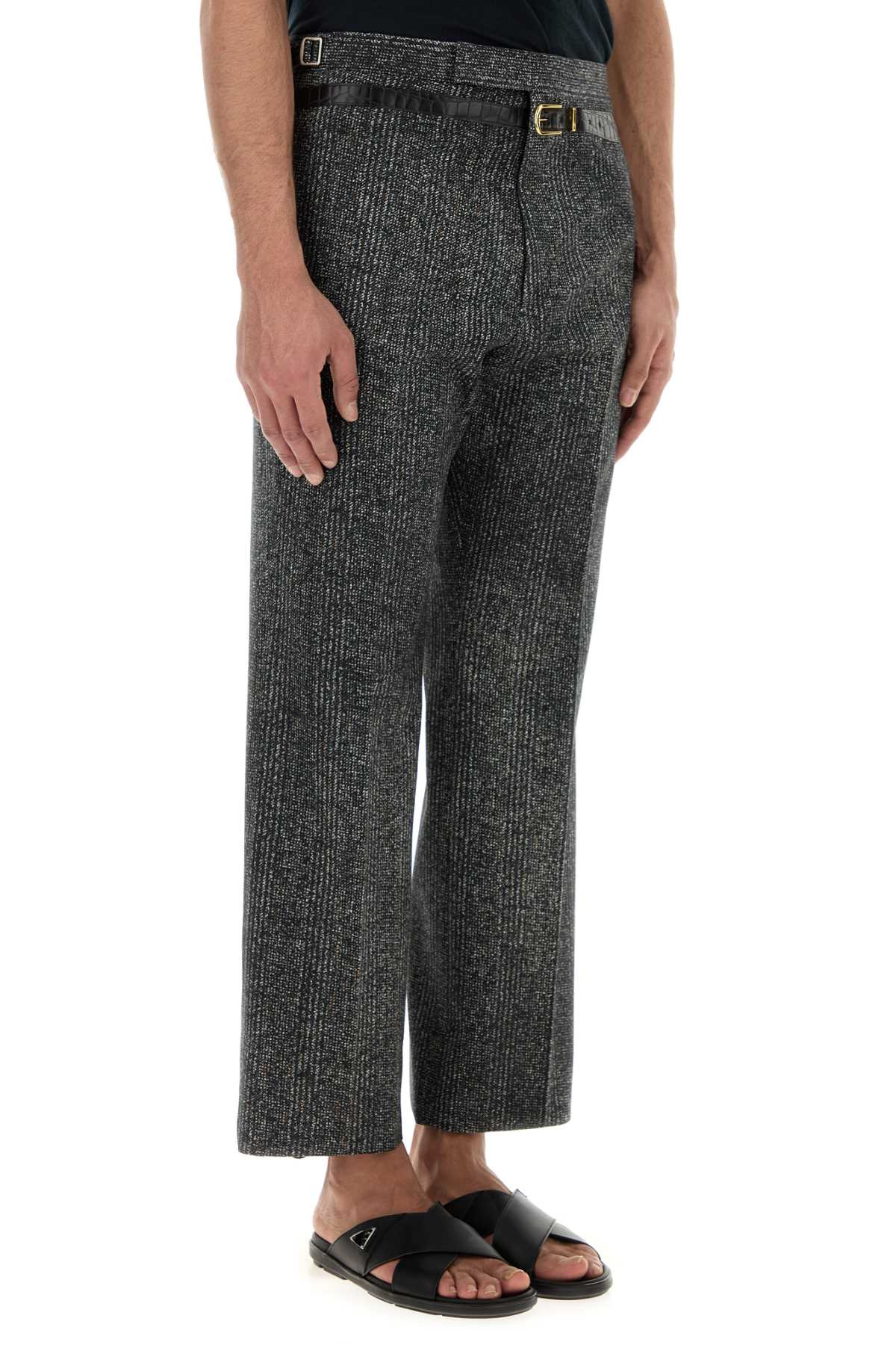 Prada Men Multicolor Tweed Pant - 3