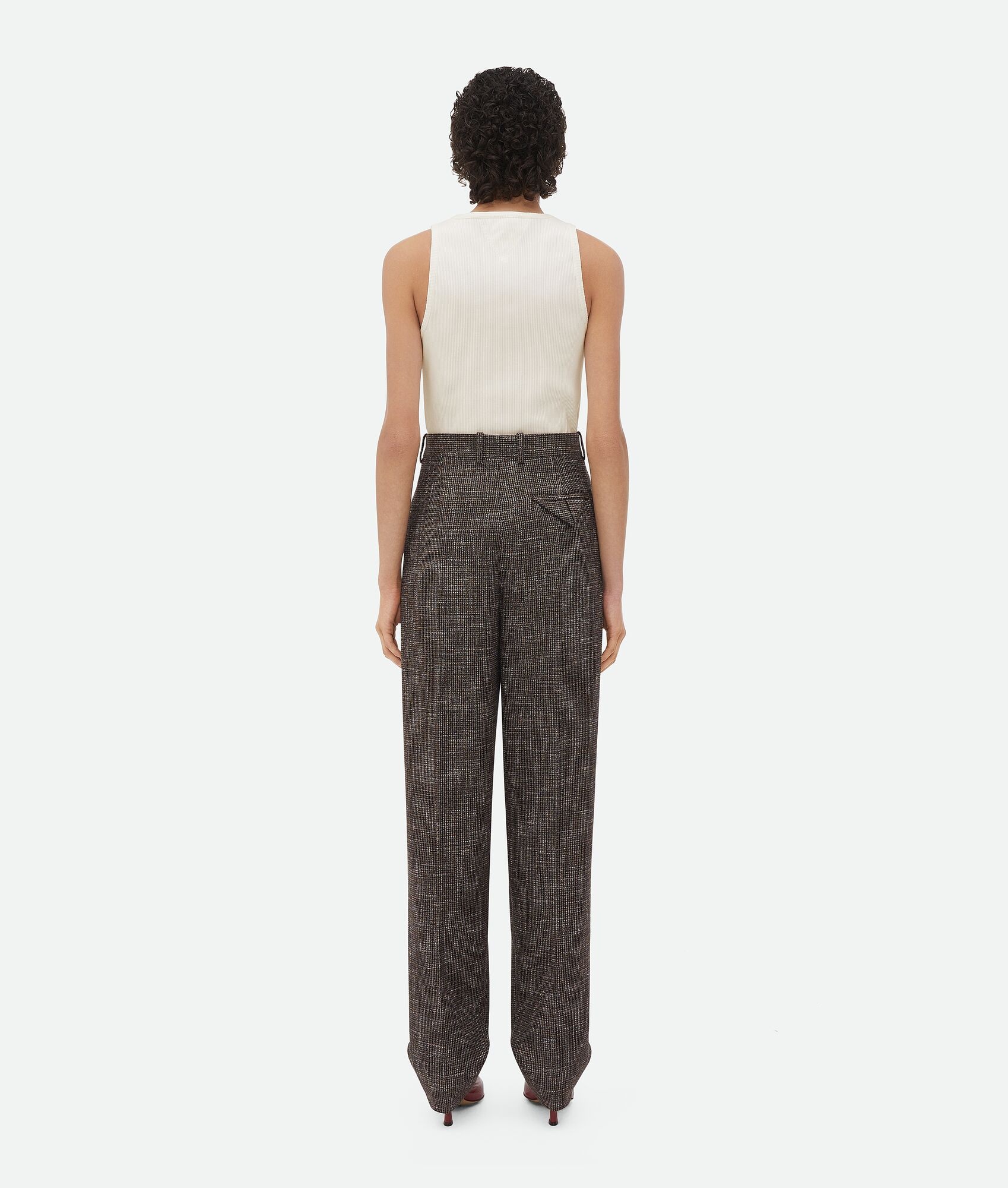 Wool And Cotton Pied De Poule Trousers - 3