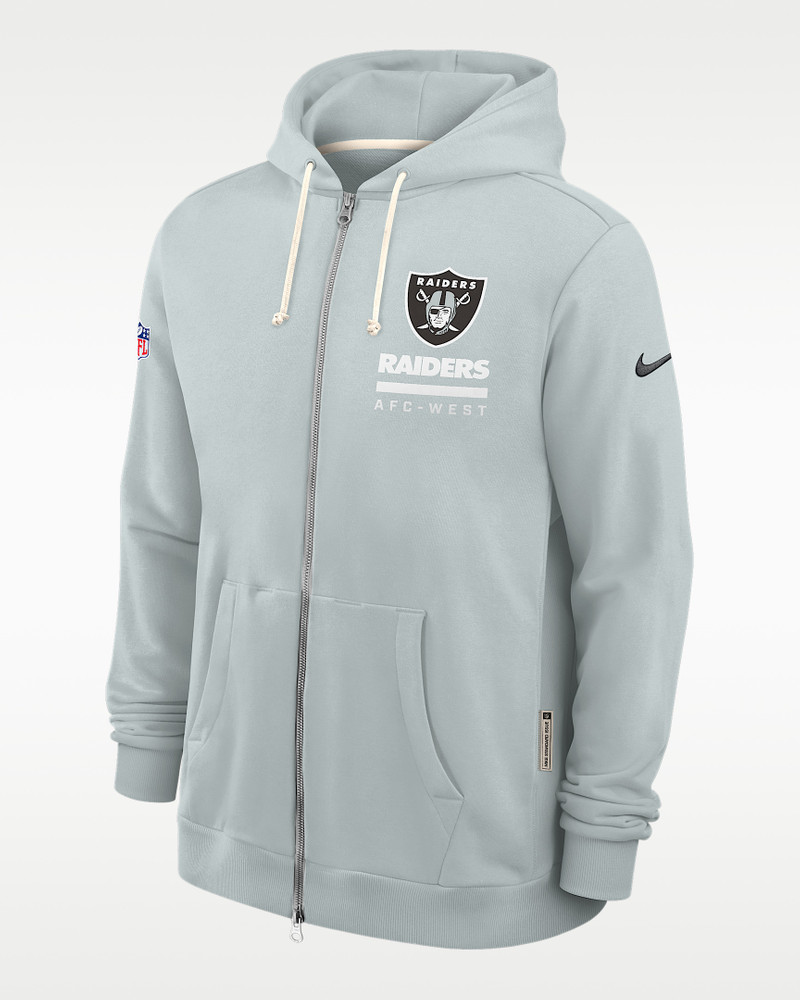Las Vegas Raiders Utility Player Sideline Men's Nike Dri-FIT NFL Full-Zip Hoodie 1