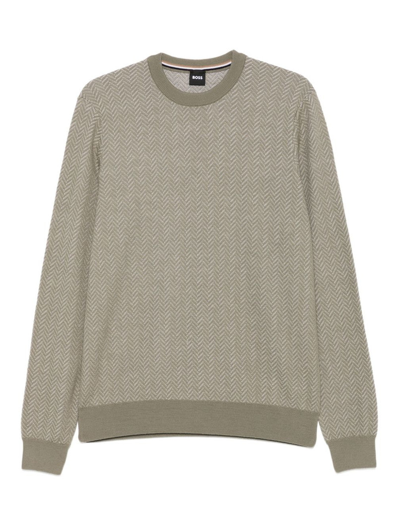 herringbone-pattern sweater 1