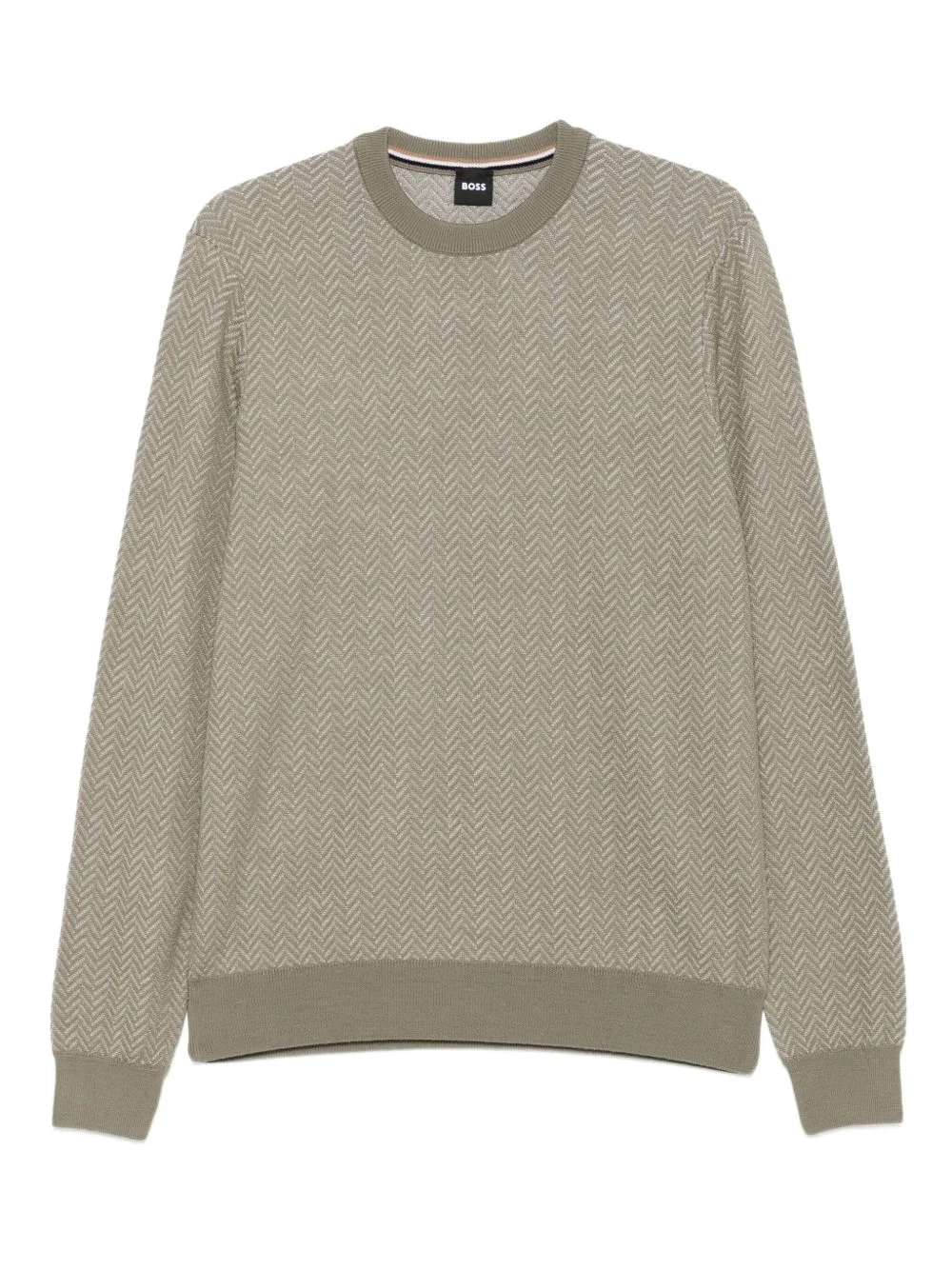 herringbone-pattern sweater - 1