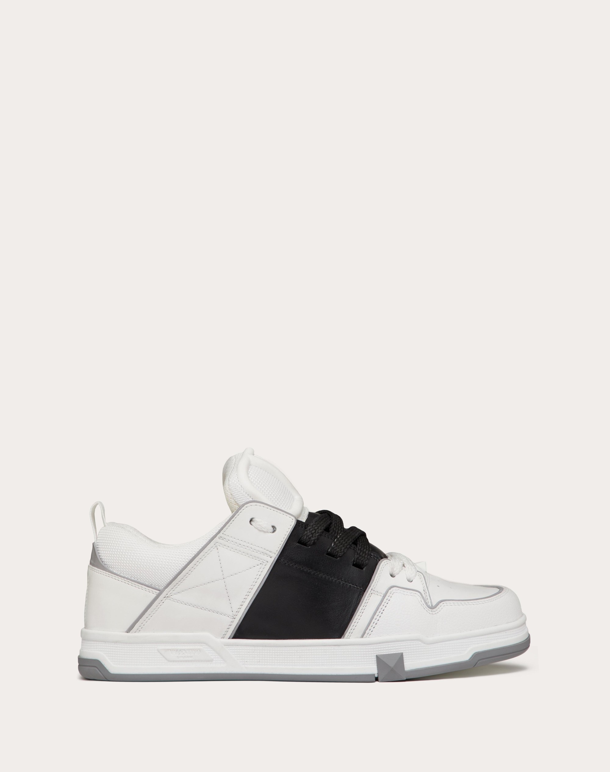 Valentino OPEN SKATE CALFSKIN AND FABRIC SNEAKER REVERSIBLE