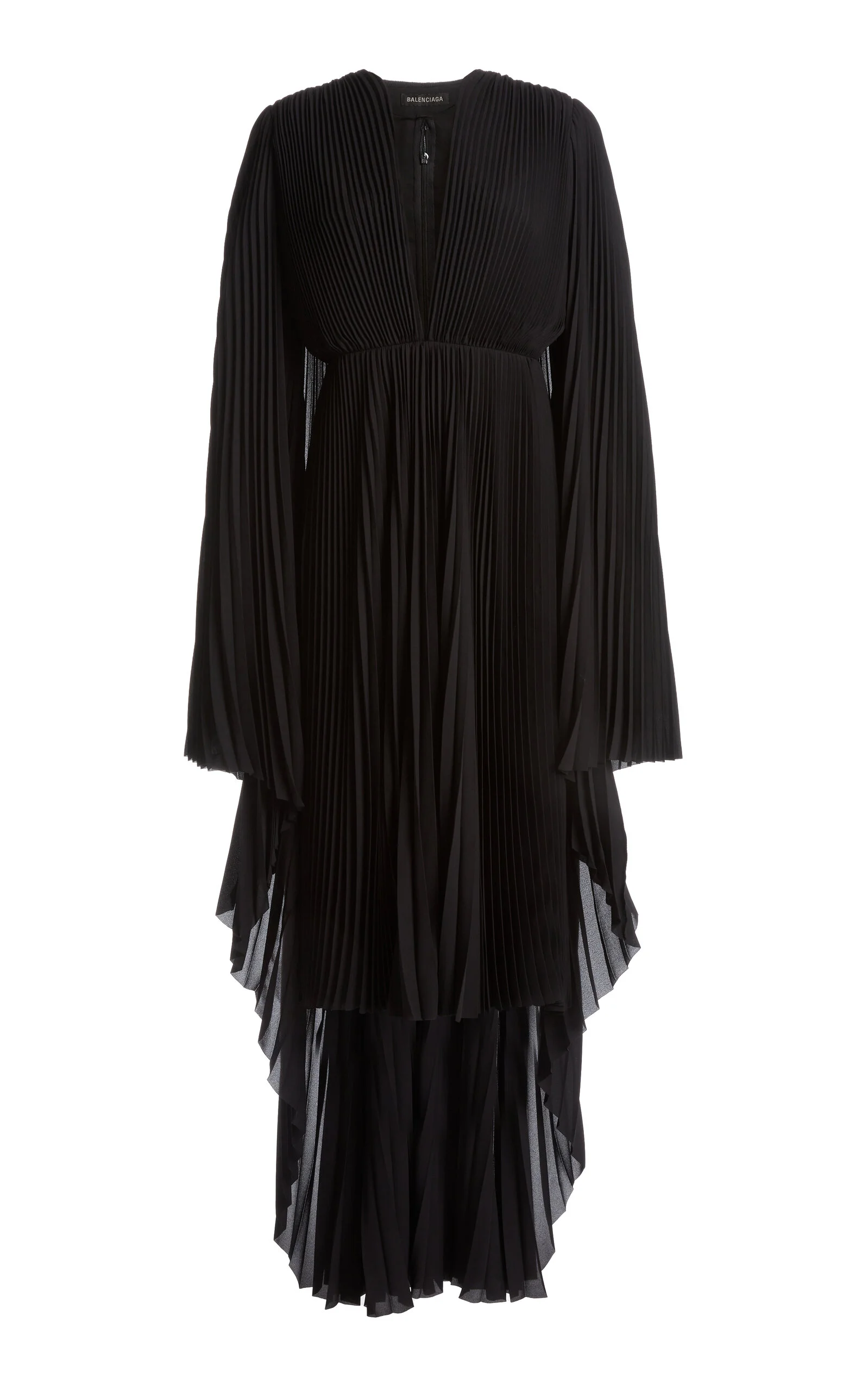 Pleated Tech-Crepe Dress black - 1