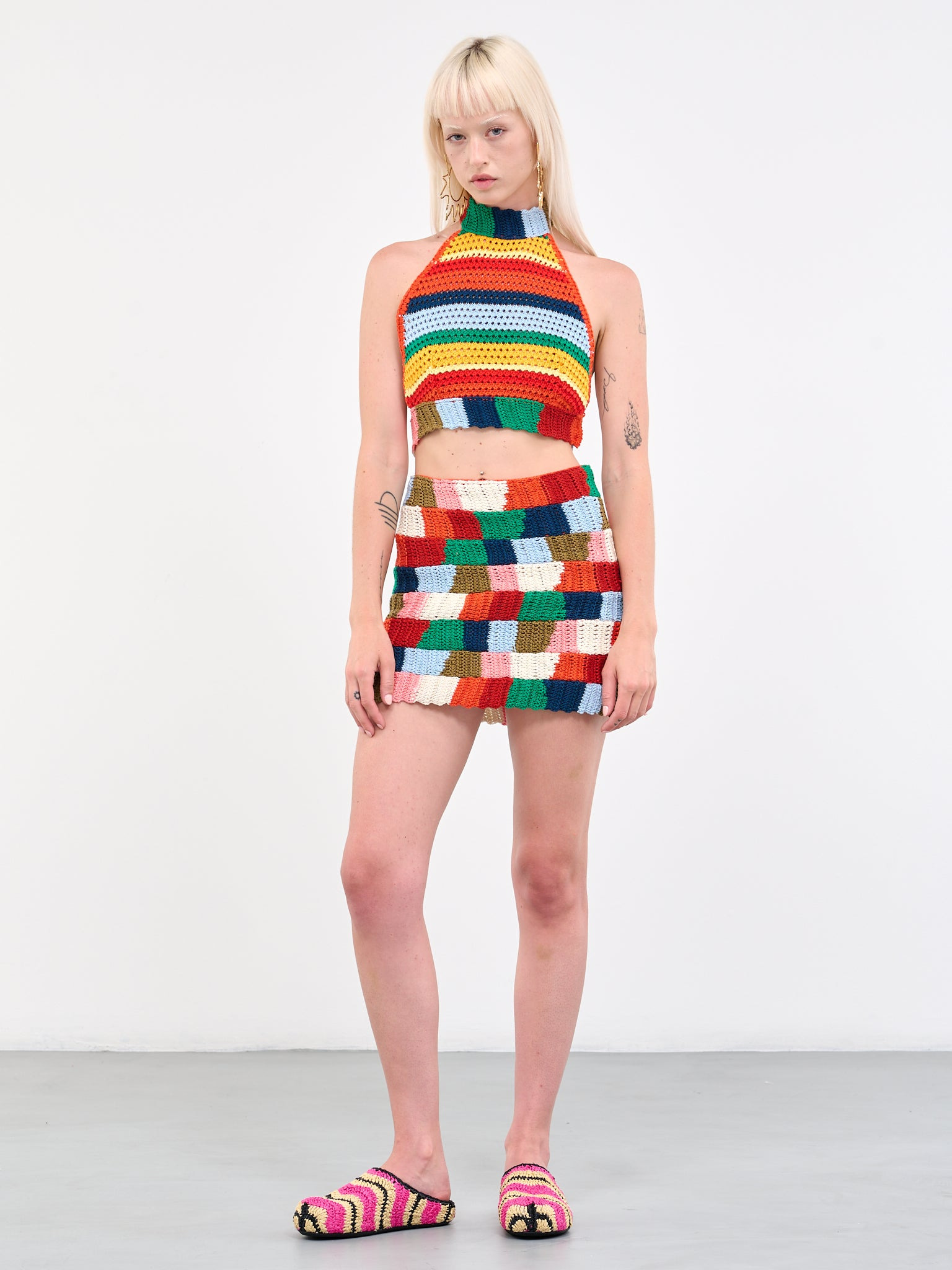 No Vacancy Inn Color-Block Mini Skirt - 6