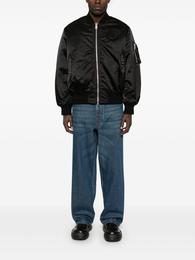 logo-patch bomber jacket 3