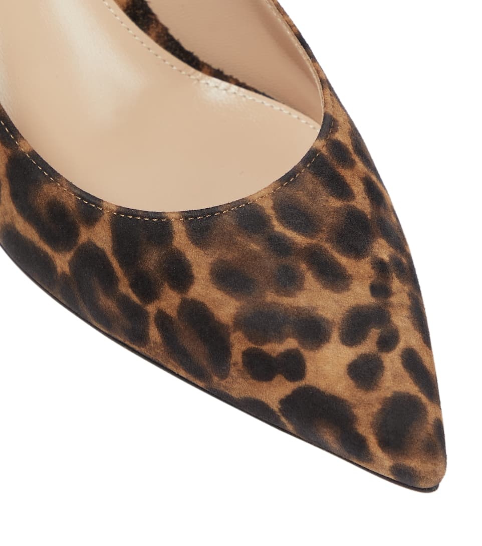 Gianvito 70 leopard-print suede pumps - 6
