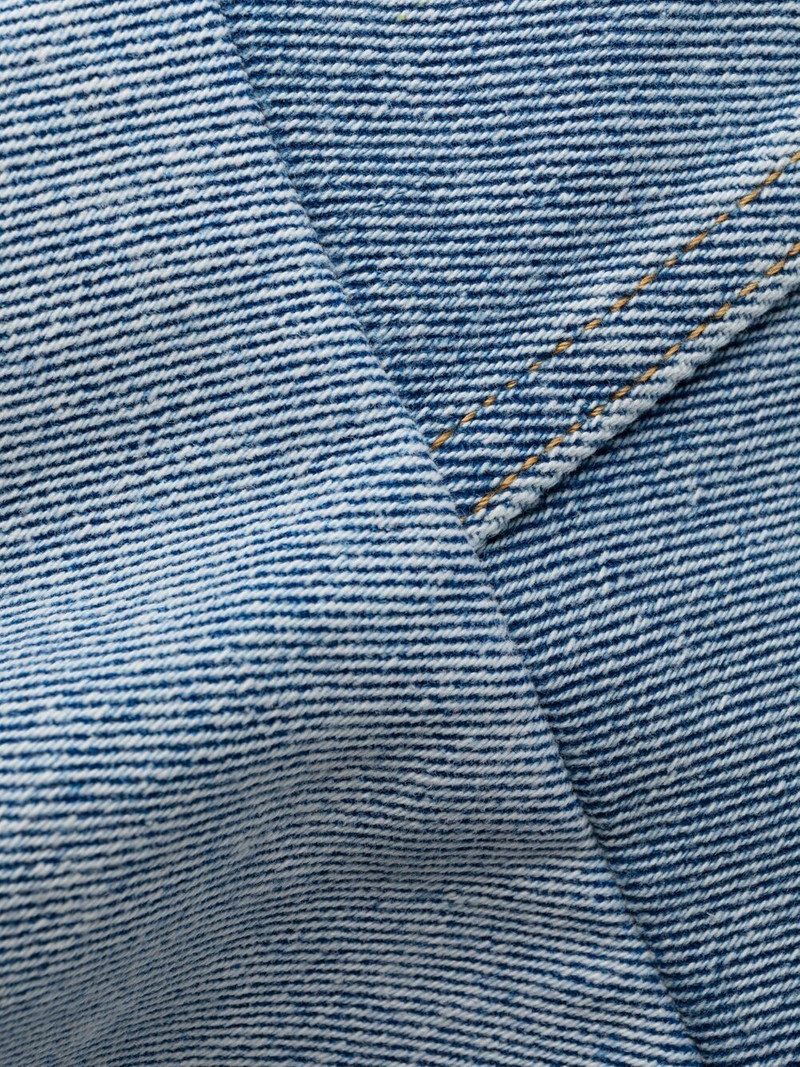 asymmetric ruffled denim skirt 8