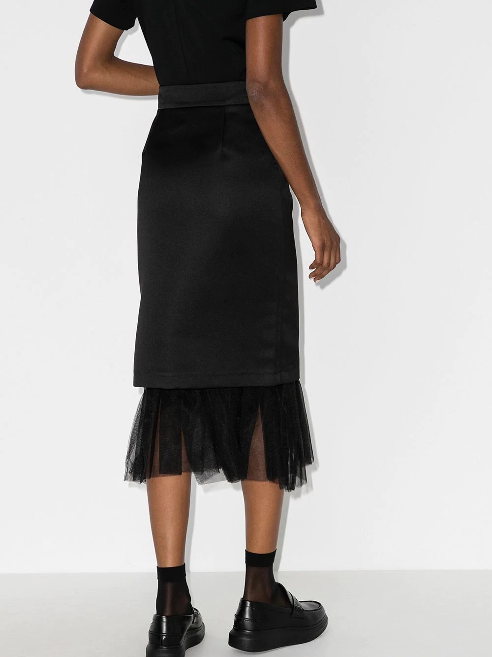 tulle lined pencil skirt - 3