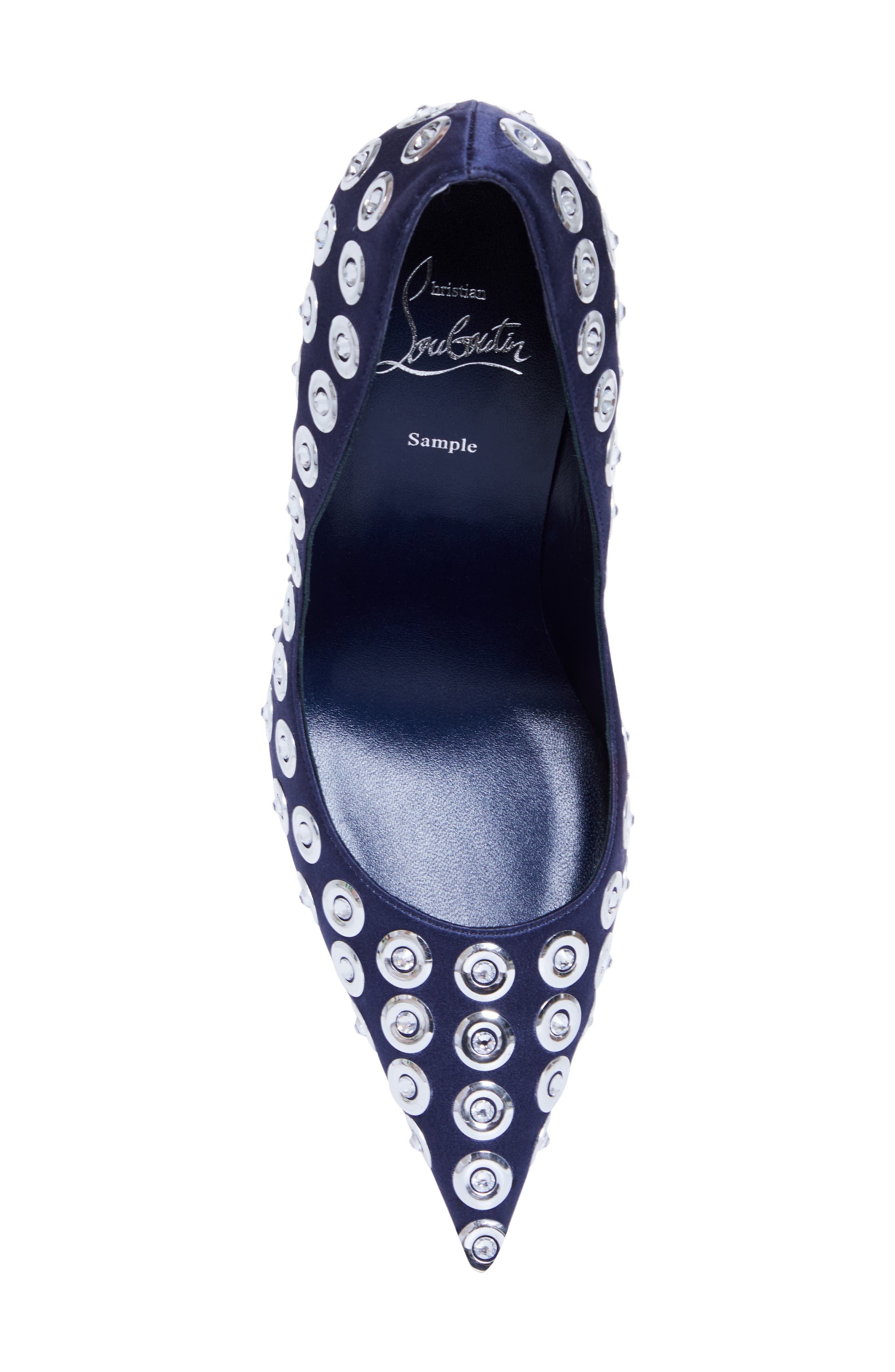 Christian Louboutin Miss Z Boum Boum Mirror Pump in Zaffiro/Sv-Cry/Lin at Nordstrom - 5