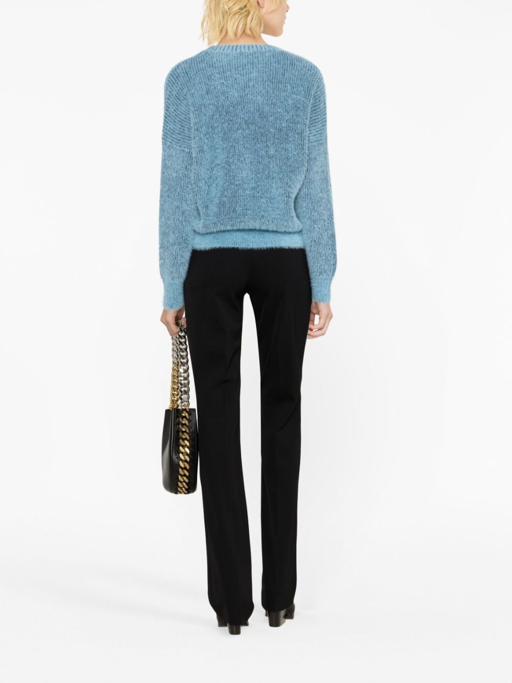 high-waist flared trousers - 4