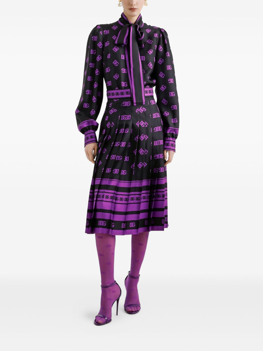 pleated midi skirt - 2