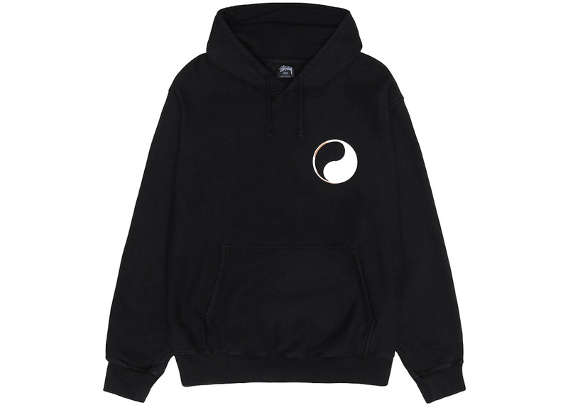 Stussy x Our Legacy Work Shop Drop Shadow Pigment Dyed Hoodie Black - 1