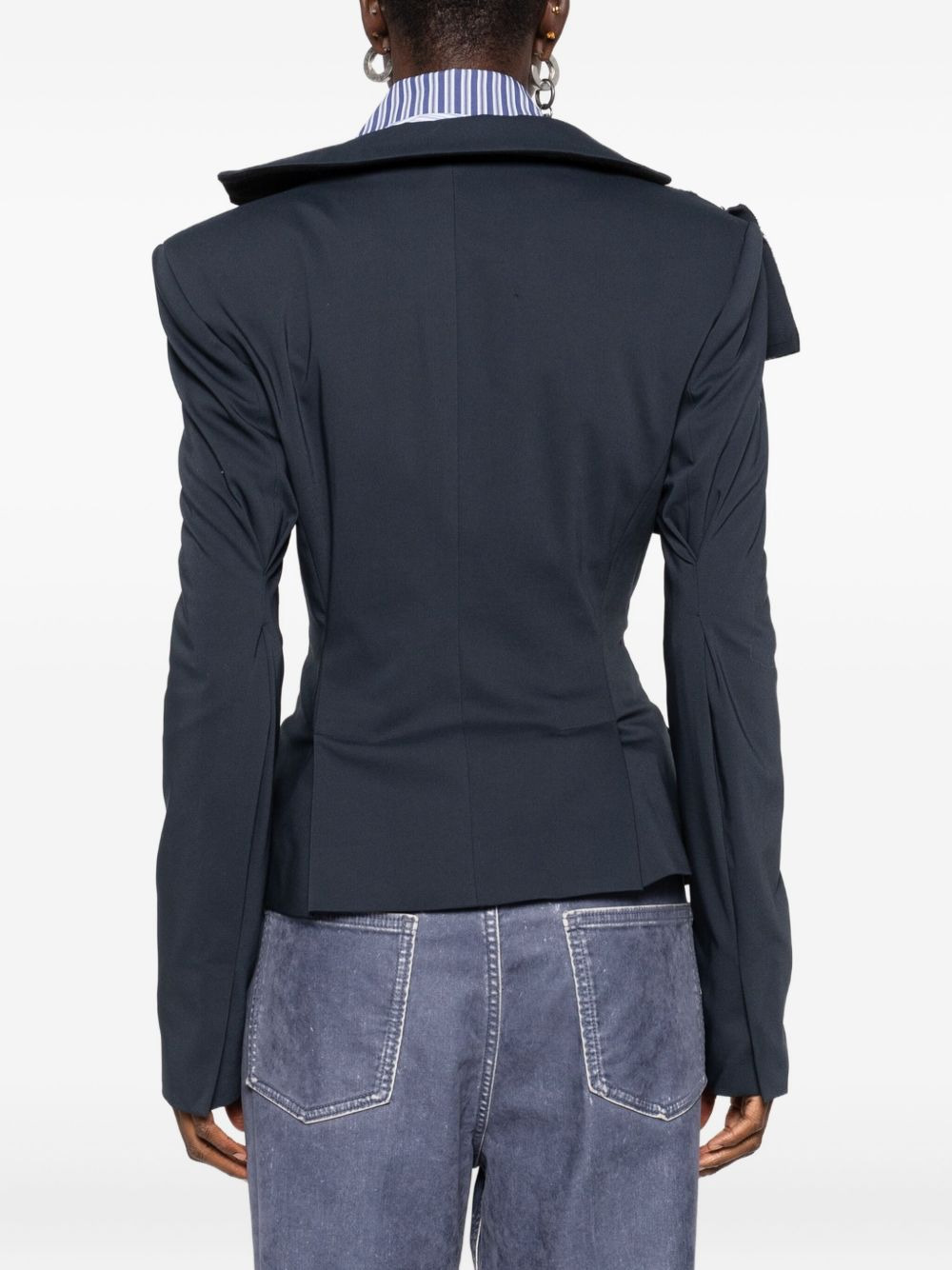 off-shoulder blazer - 4