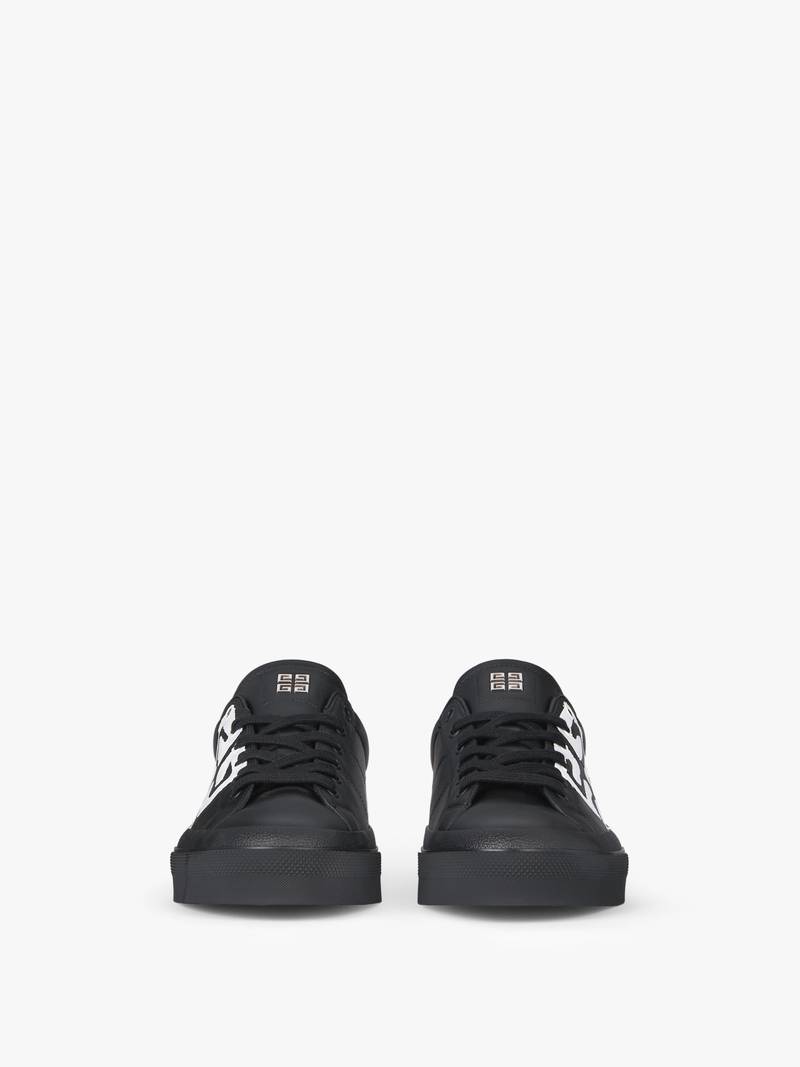Givenchy CITY SPORT SNEAKERS IN LEATHER WITH TAG EFFECT 4G PRINT outlook