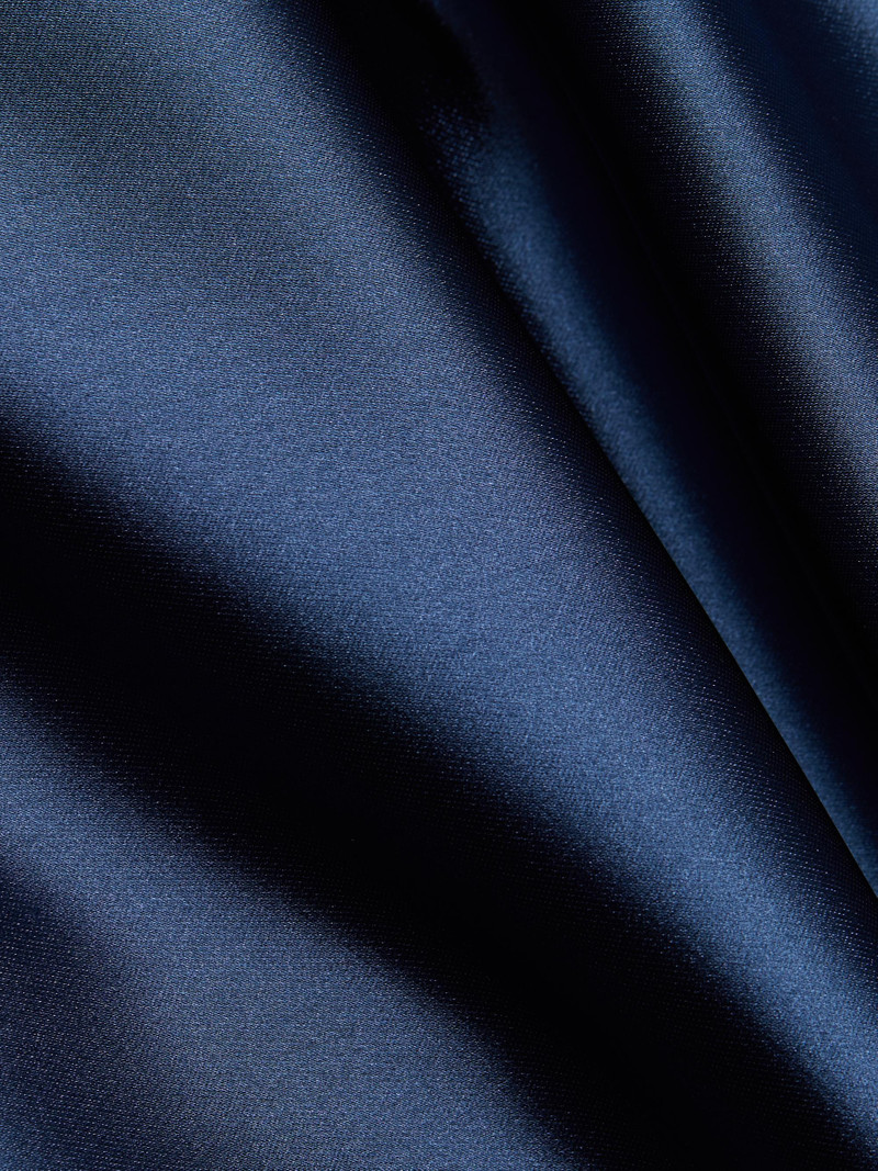 Women's Satin Cowl Neck Gown - French Blue 2