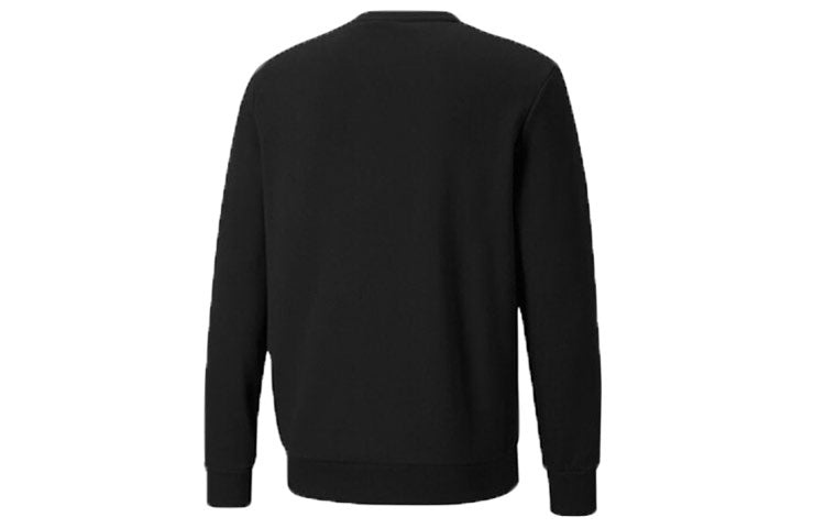 PUMA Classics Logo Crew Bronzing Large Logo Sports Round Neck Pullover Black 531367-51 - 2