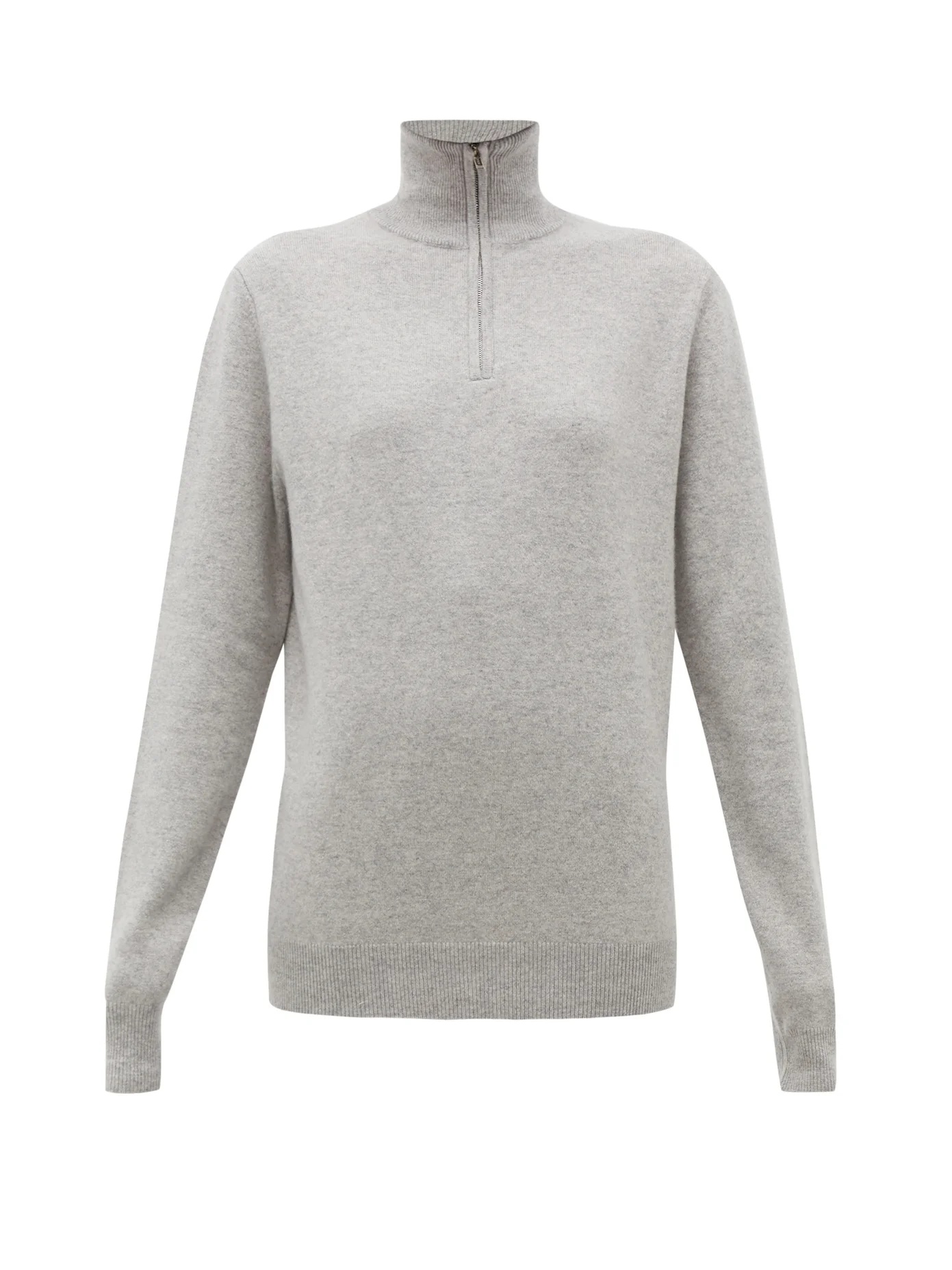 No. 102 Here half-zip stretch-cashmere sweater - 1