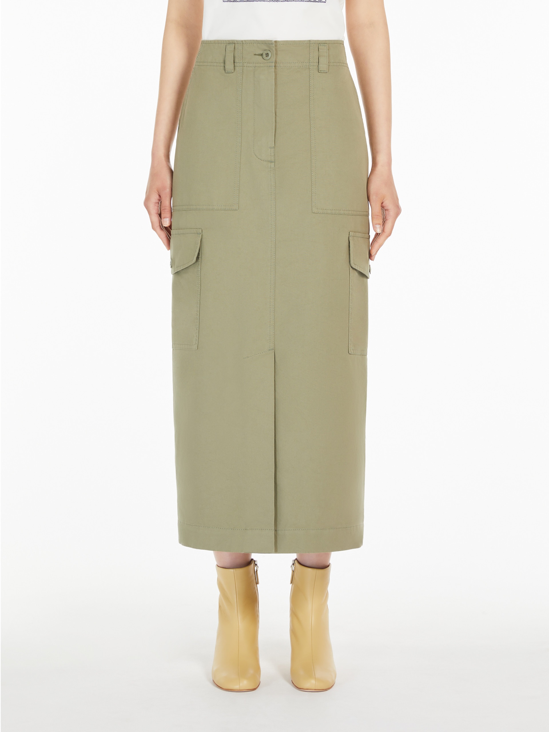 CALAIS Long skirt in cotton canvas - 3