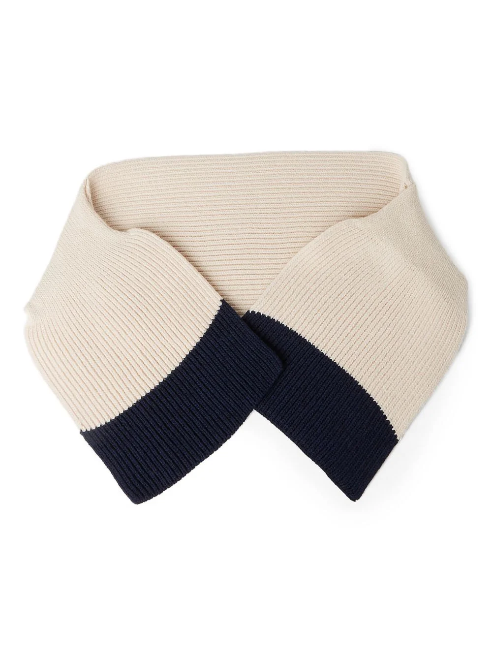 two-tone ribbed scarf - 1
