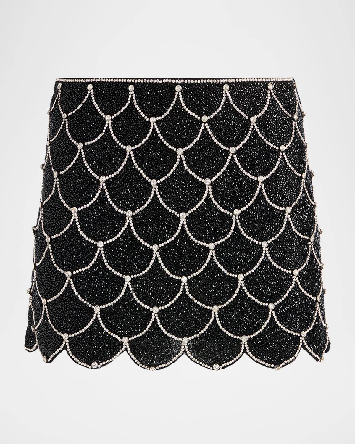 Rubi Embellished Scallop Micro Mini Skirt - 1