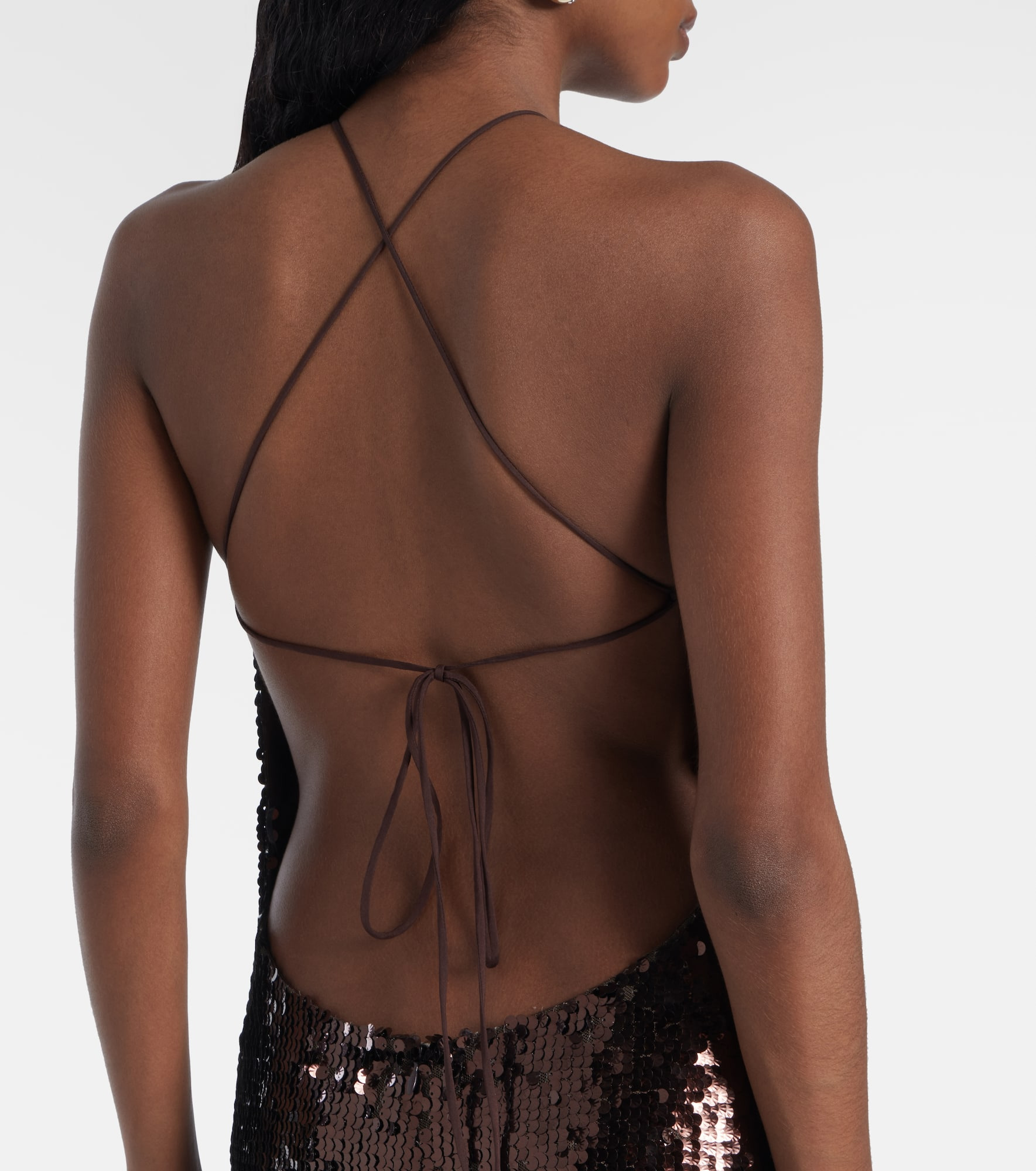 Floral-appliqué maxi dress - 6